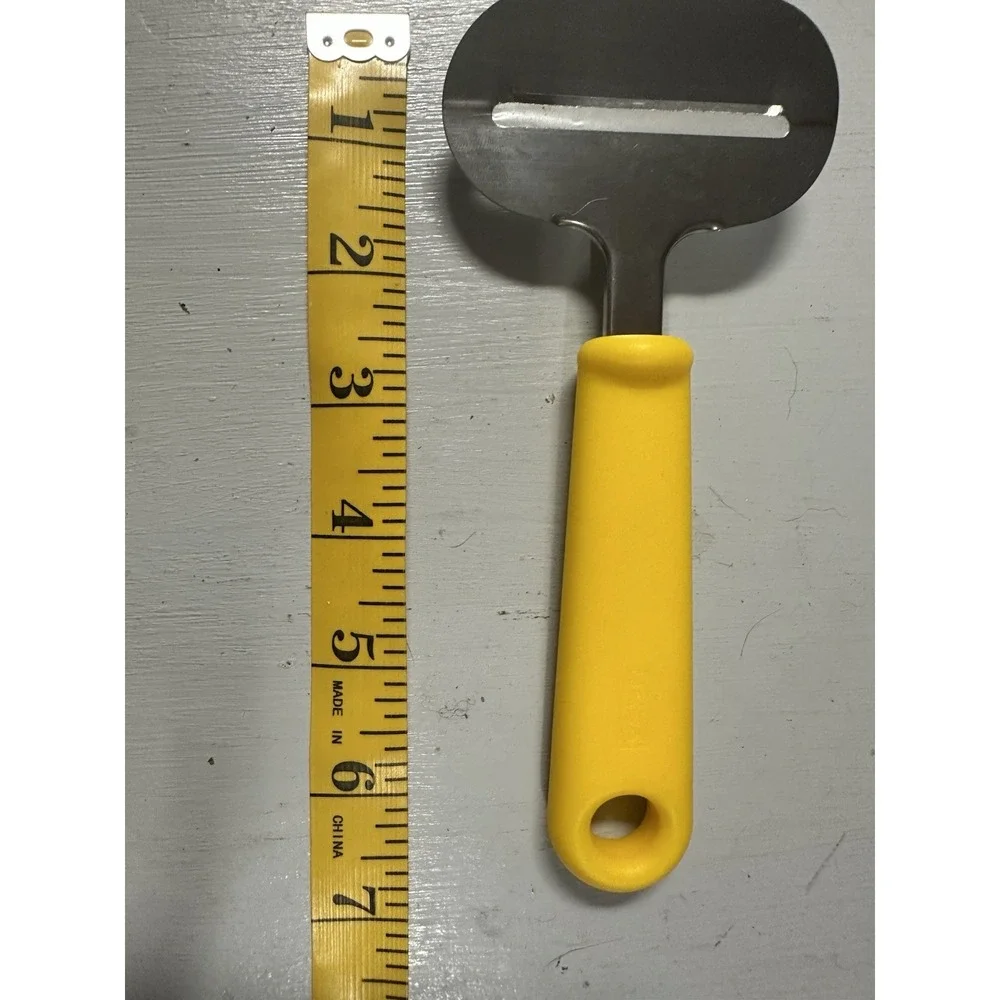 Vintage IKEA Yellow Handle Stainless Steel Cheese Slicer Plane Kitchen NEW